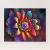 Een kleurrijke Abstracte bloem Legpuzzel (Horizontaal)