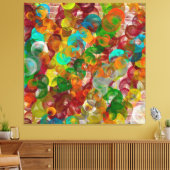 Een kleurrijke Abstracte brick en bubbels Modern Canvas Afdruk (Insitu (Woonkamer))
