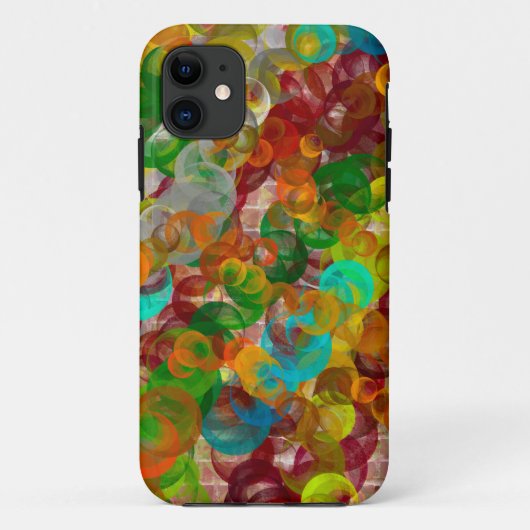 Een kleurrijke Abstracte brick en bubbels Modern Case-Mate iPhone Case (Achterkant)