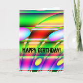 Een kleurrijke Abstracte verjaardagskaart Kaart (Voorkant)
