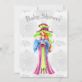 Een kleurrijke Baby shower uitnodiging (Voorkant)