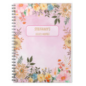 Een kleurrijke bloemen notitieboek (Voorkant)