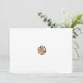 Een kleurrijke bloemenillustratie met een unieke bedankkaart (Staand voorkant)