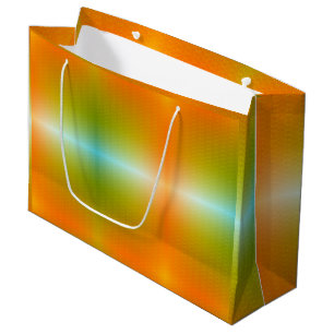 Een kleurrijke boodschappentas met levendig oranje groot cadeauzakje