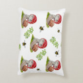 Een kleurrijke bosvlieg en een slak accent kussen (Achterkant (Verticaal))