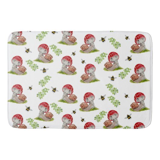 Een kleurrijke bosvlieg en een slak badmat (Voorkant)