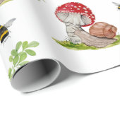 Een kleurrijke bosvlieg en een slak cadeaupapier (Rol Hoek)