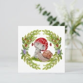 Een kleurrijke bosvlieg en een slak kaart (Staand voorkant)