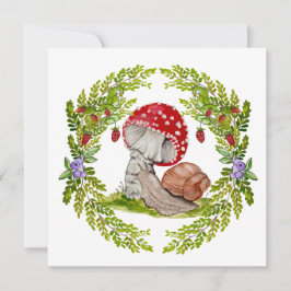 Een kleurrijke bosvlieg en een slak kaart