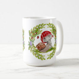 Een kleurrijke bosvlieg en een slak koffiemok