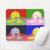 ~ Eén kleurrijke Cavachon ~ Muismat (Met muis)