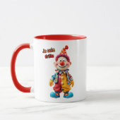 Een kleurrijke clown denkt dat hij grappig is. mok (Links)