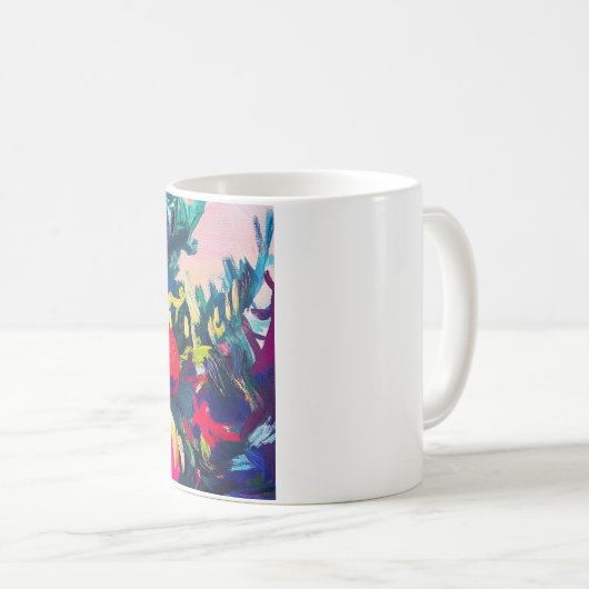 een kleurrijke Cup print. Koffiemok (Voorkant rechts)