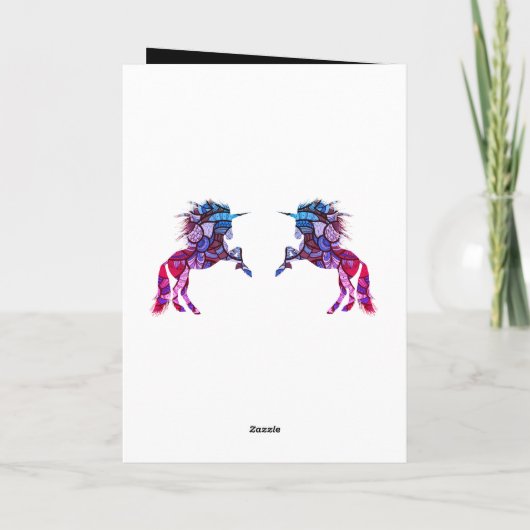 Een Kleurrijke Eenhoorn, Verjaardag Kaart (Achterkant)