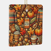 Een kleurrijke en herfst expressie keramisch ornament (Rechts)