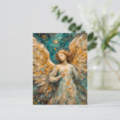 Een kleurrijke engel briefkaart (Staand voorkant)