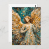 Een kleurrijke engel briefkaart (Voorkant / Achterkant)