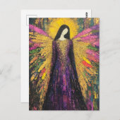 Een kleurrijke engel briefkaart (Voorkant / Achterkant)