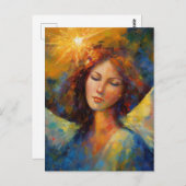 Een kleurrijke engel gloeit briefkaart (Voorkant / Achterkant)