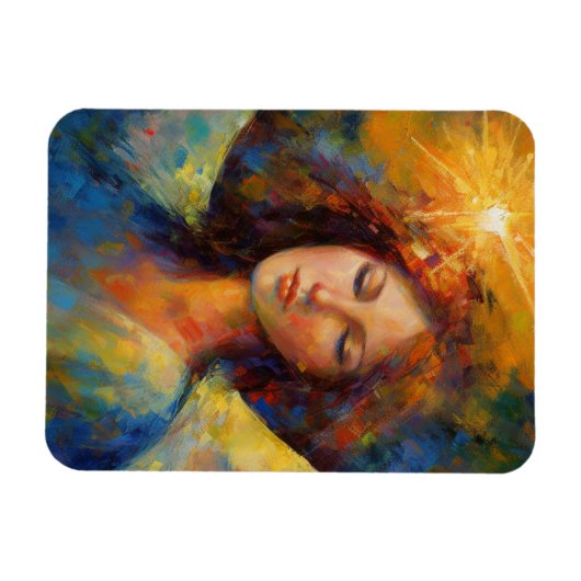 Een kleurrijke engel gloeit magneet (Horizontaal)