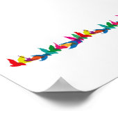 Een kleurrijke fancy vlucht poster (Hoek)