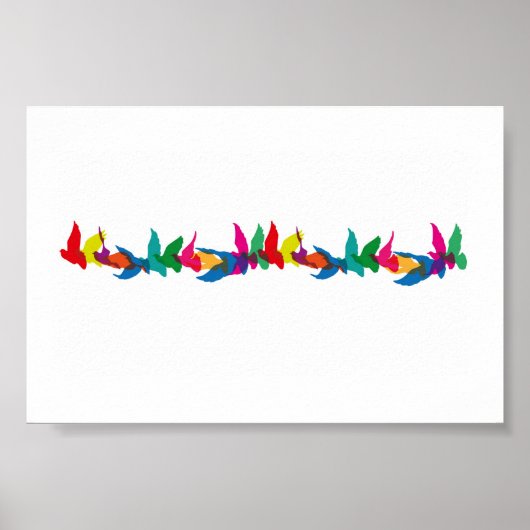 Een kleurrijke fancy vlucht poster (Voorkant)