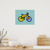 een kleurrijke fiets poster (Keuken)