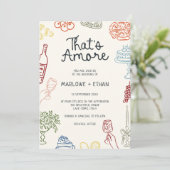 Een kleurrijke geïllustreerde bruiloft kaart (Staand voorkant)