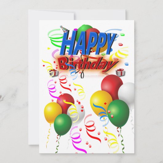 Een kleurrijke gelukkige verjaardag (Voorkant)