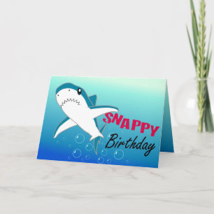 Een kleurrijke haai Fun Happy Birthday Kaart