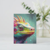 Een kleurrijke hagedis briefkaart (Staand voorkant)