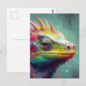 Een kleurrijke hagedis briefkaart (Voorkant / Achterkant)