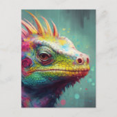Een kleurrijke hagedis briefkaart (Voorkant)