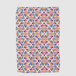 Een kleurrijke handdoek met een levendig geometris