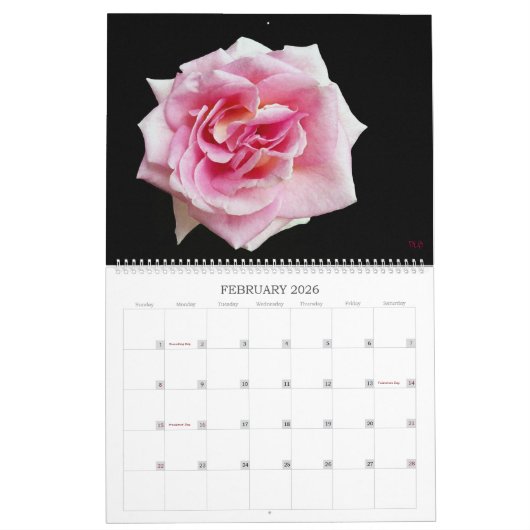Een kleurrijke jaarkalender voor de muur kalender (Feb 2026)
