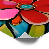 Een kleurrijke kat poster (Hoek)