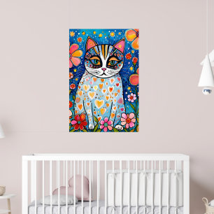 Een Kleurrijke Kat Poster