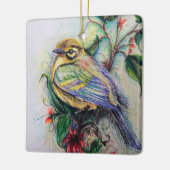 Een kleurrijke kerst keramisch ornament (Links)