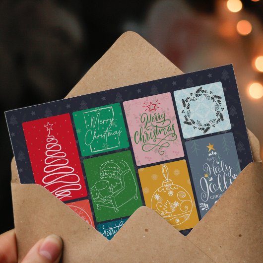 Een Kleurrijke Kerstkaart