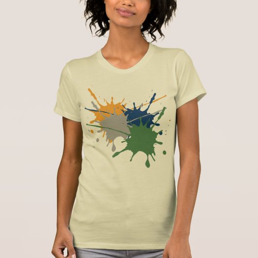 Een kleurrijke lak splash T-shirt (Voorkant)