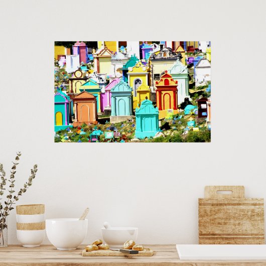 Een kleurrijke manier om te gaan poster (Keuken)