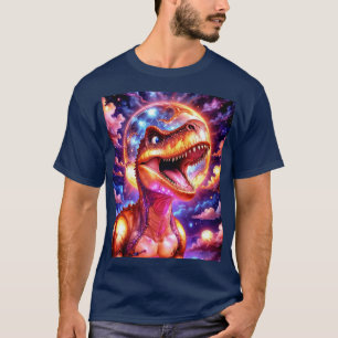 Een kleurrijke, meest Schattige Dino T-shirt
