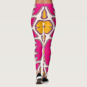 Een kleurrijke naadloze "Ratti_Creative_Arts" Legg Leggings (Achterkant)