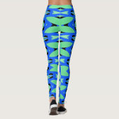 Een kleurrijke naadloze "Ratti_Creative_Arts" Legg Leggings (Achterkant)