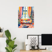 Een kleurrijke Nook Matisse stijl Poster (Thuiskantoor)