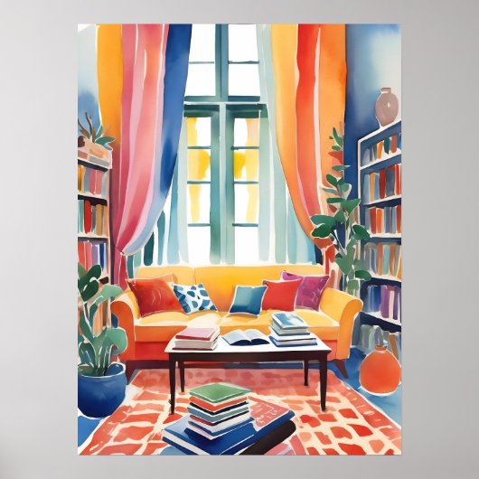 Een kleurrijke Nook Matisse stijl Poster (Voorkant)