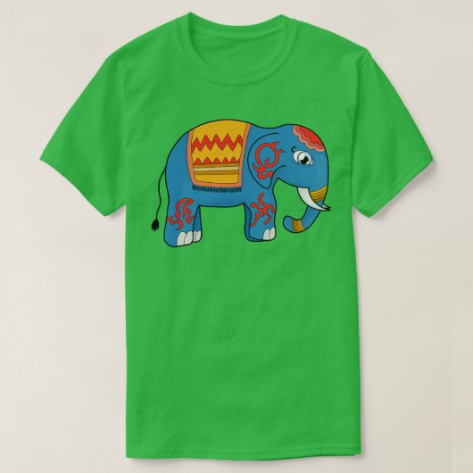 Een kleurrijke olifant t-shirt (Design voorkant)