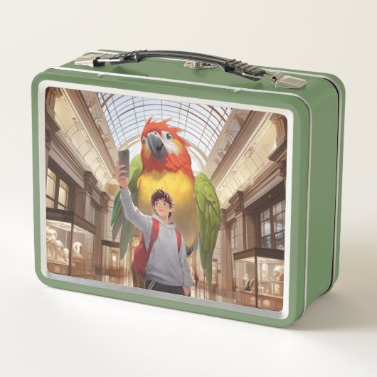 Een kleurrijke ontmoeting - Reuzenpapegaai in het (Achterkant)