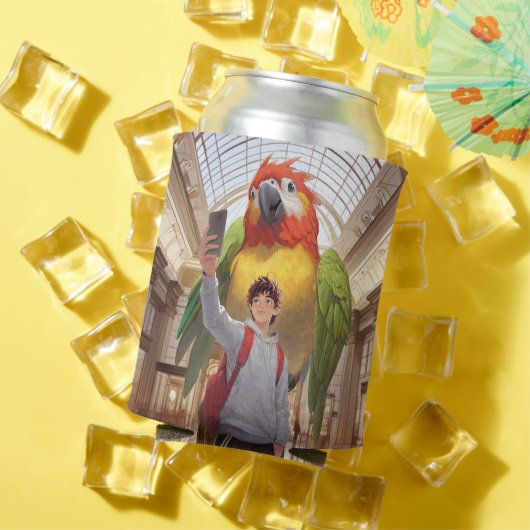 Een kleurrijke ontmoeting - Reuzenpapegaai in het  Blikjeskoeler (Insitu Zomer)