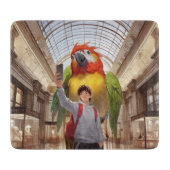 Een kleurrijke ontmoeting - Reuzenpapegaai in het  Snijplank (Voorkant)